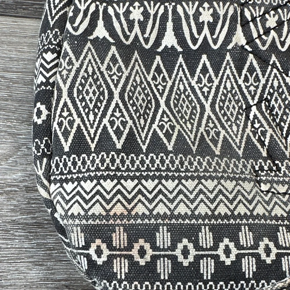 Black and White Patterned Sling Bag